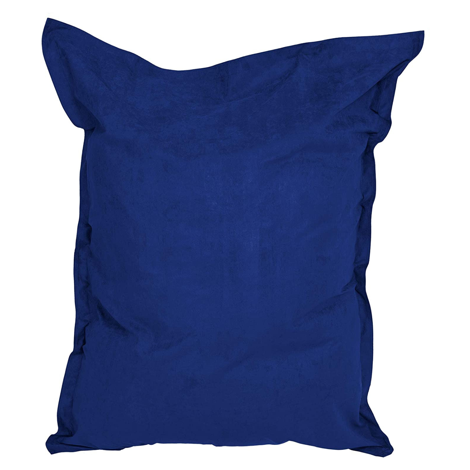Royalblauer XXL Microvelours Riesensitzsack vor weißem Hintergrund.