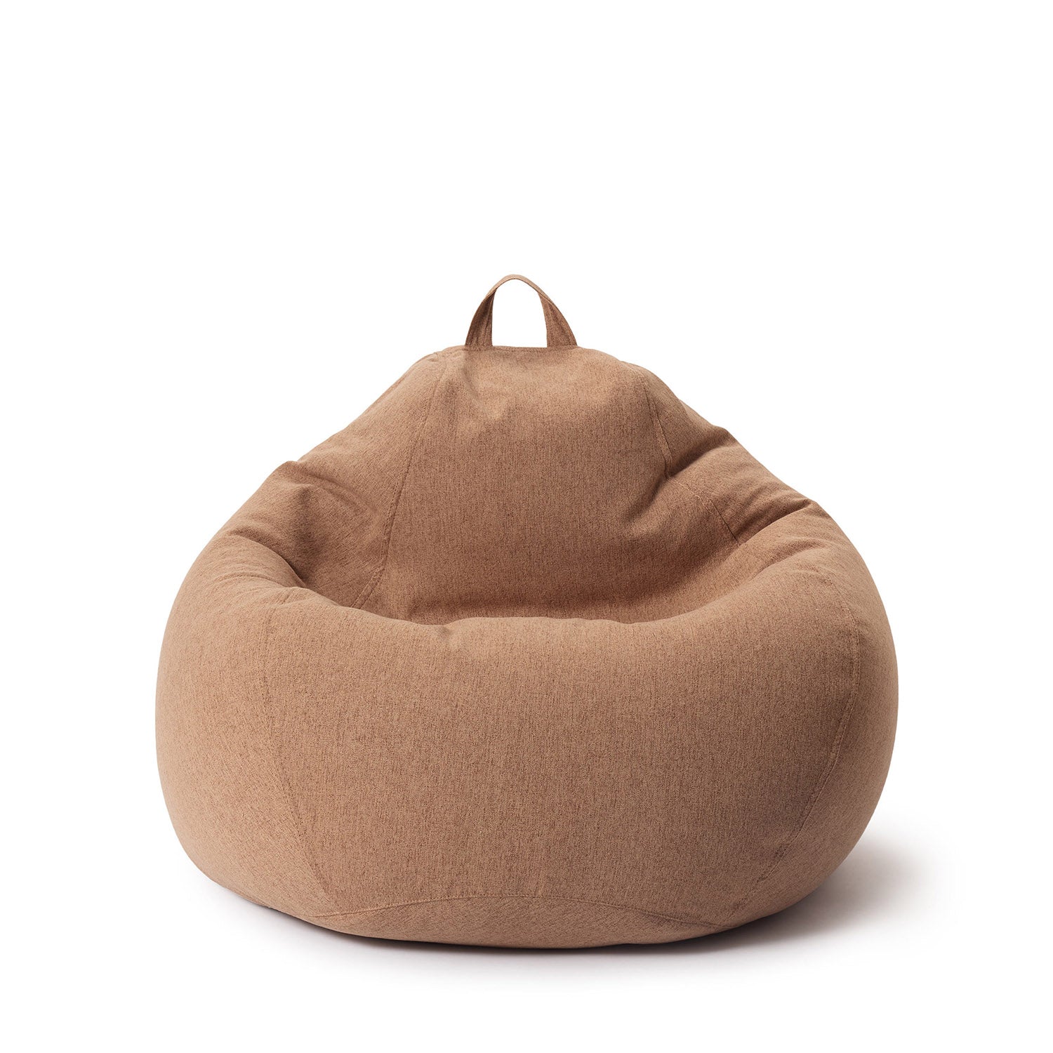 LUMALAND Sitzsack aus der Comfort Line mit 185 L Volumen in Braun vor weißem Hintergrund.