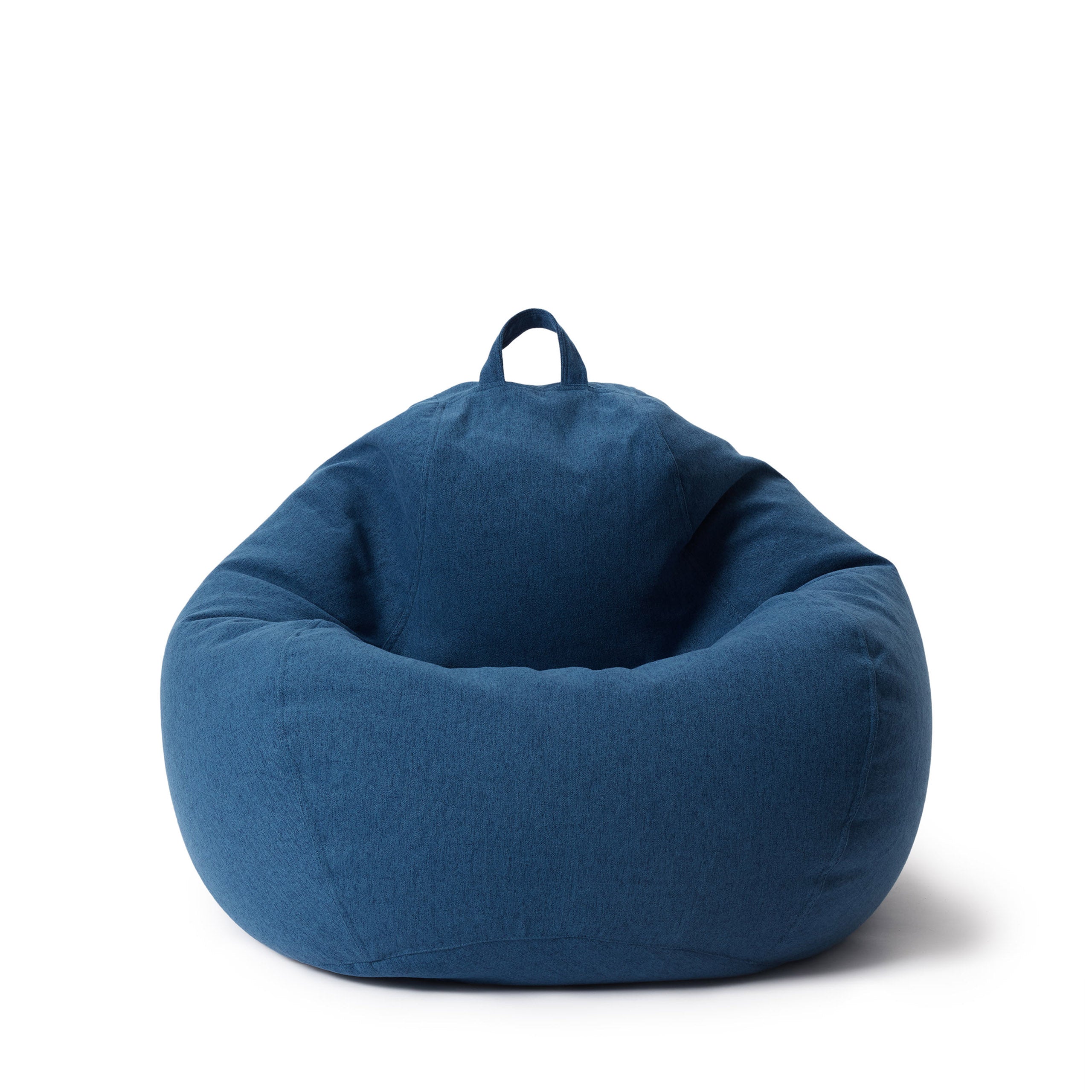 LUMALAND Sitzsack aus der Comfort Line mit 185 L Volumen in Dunkelblau vor weißem Hintergrund.