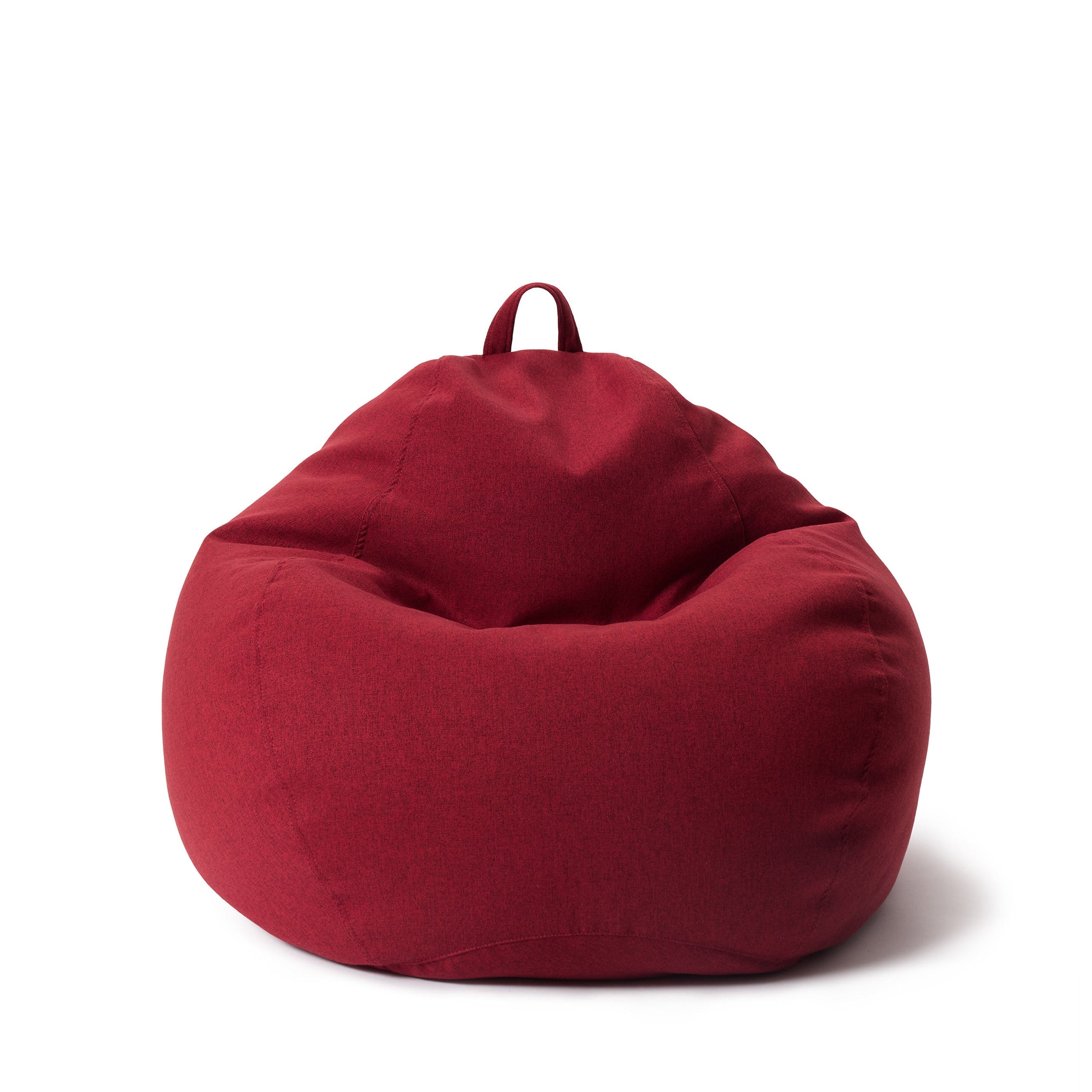 LUMALAND Sitzsack aus der Comfort Line mit 185 L Volumen in Rot vor weißem Hintergrund.