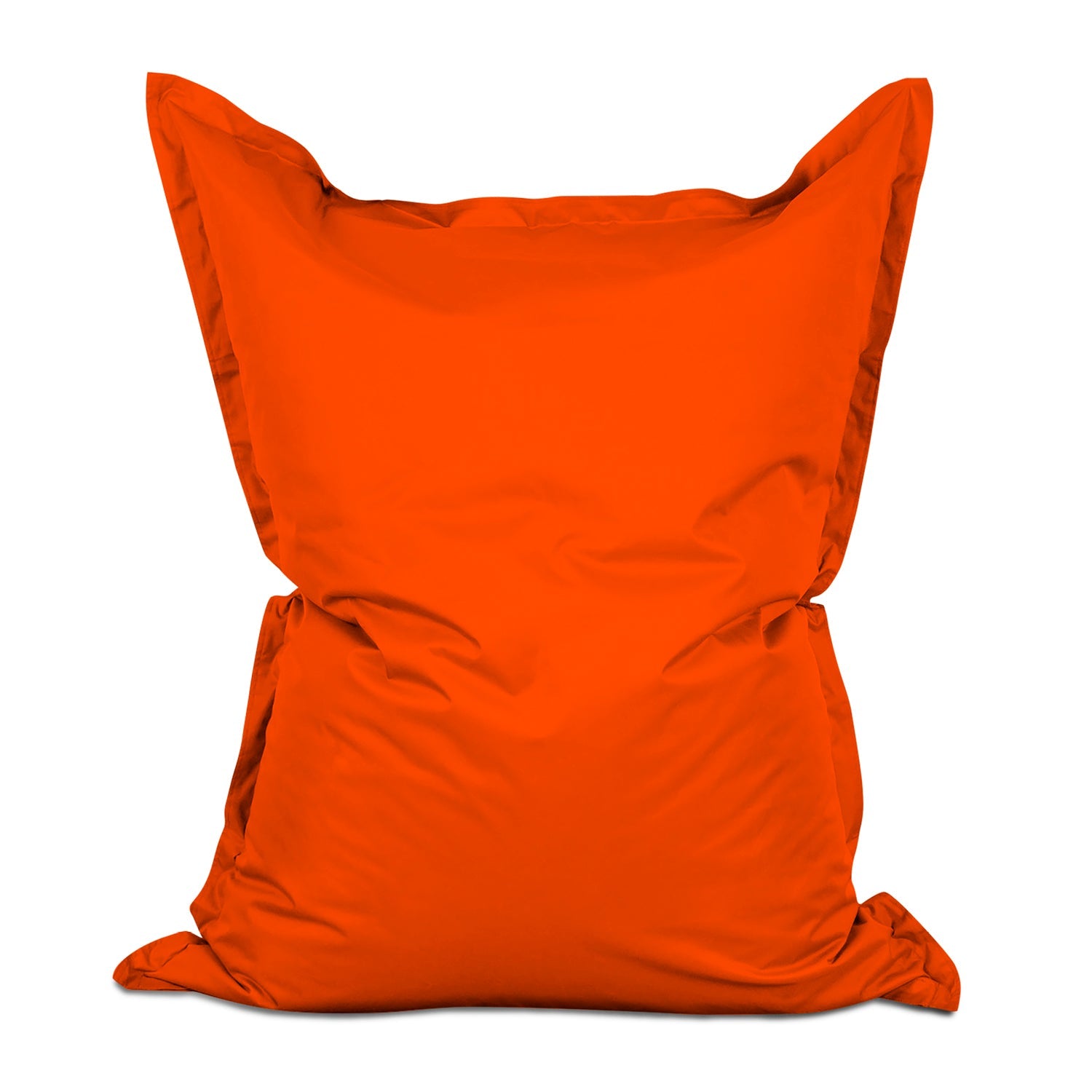 LUMALAND XXL Sitzsack in Orange vor weißem Hintergrund.
