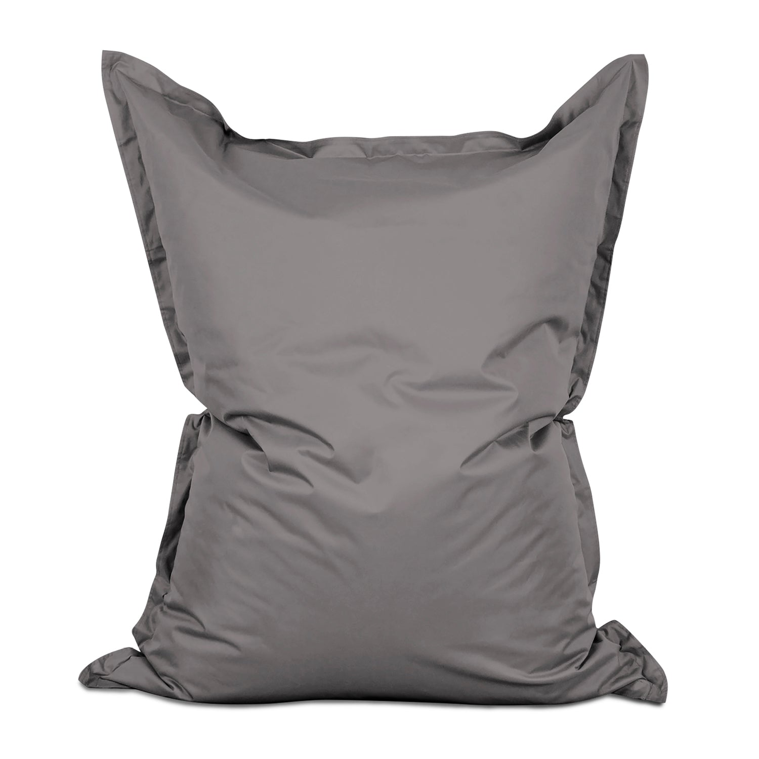 LUMALAND XXL Sitzsack in Grau vor weißem Hintergrund.