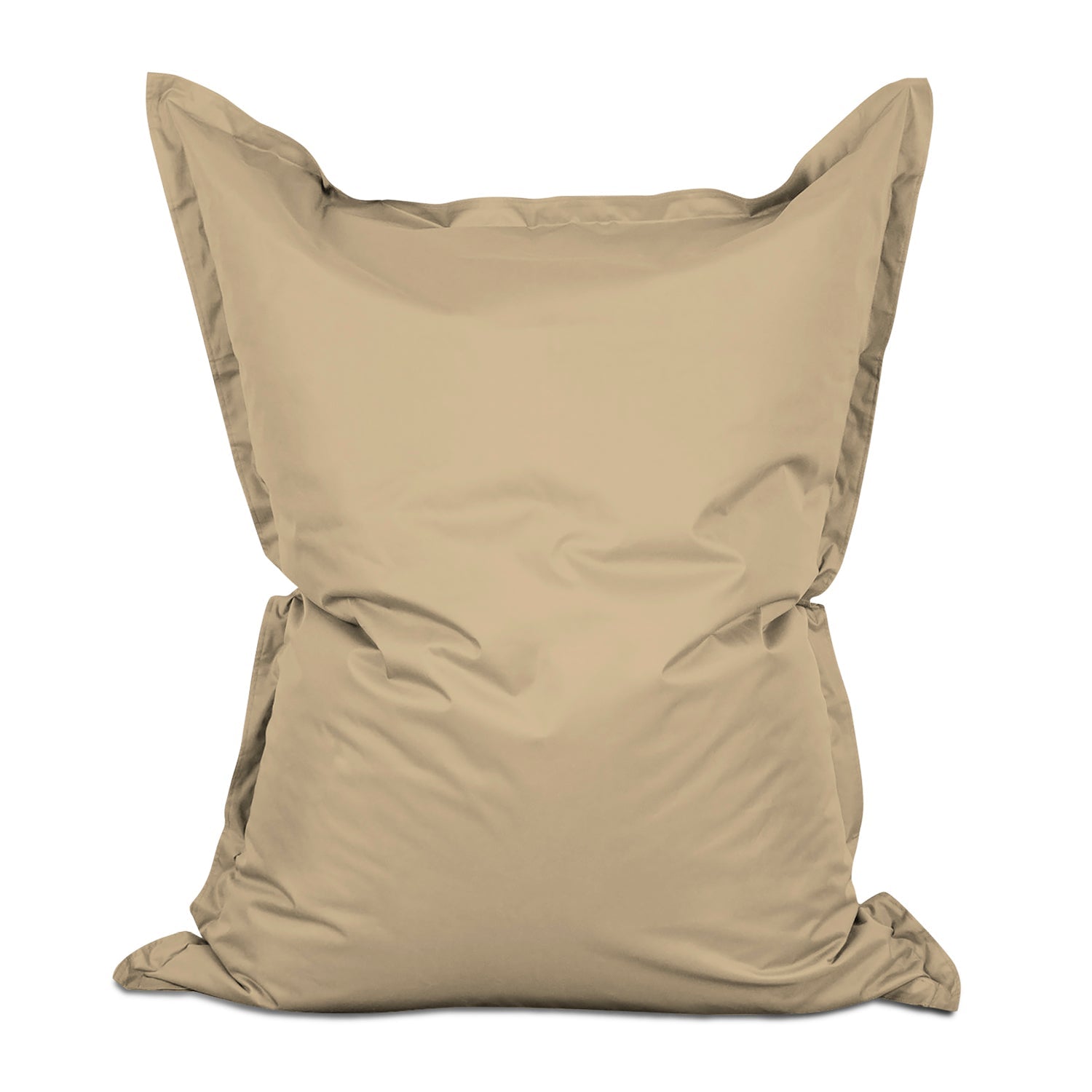 LUMALAND XXL Sitzsack in Beige vor weißem Hintergrund.
