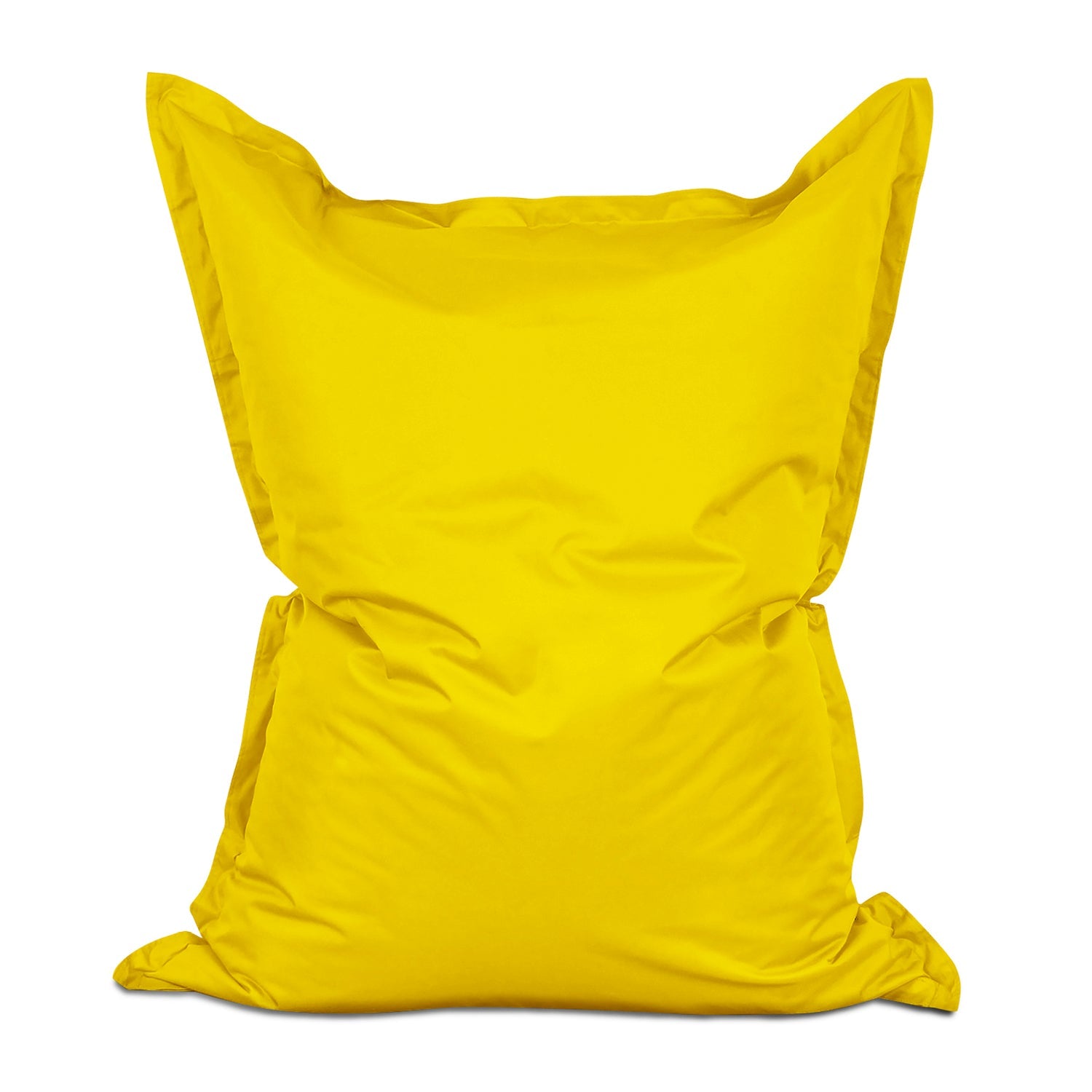 LUMALAND XXL Sitzsack in Gelb vor weißem Hintergrund.