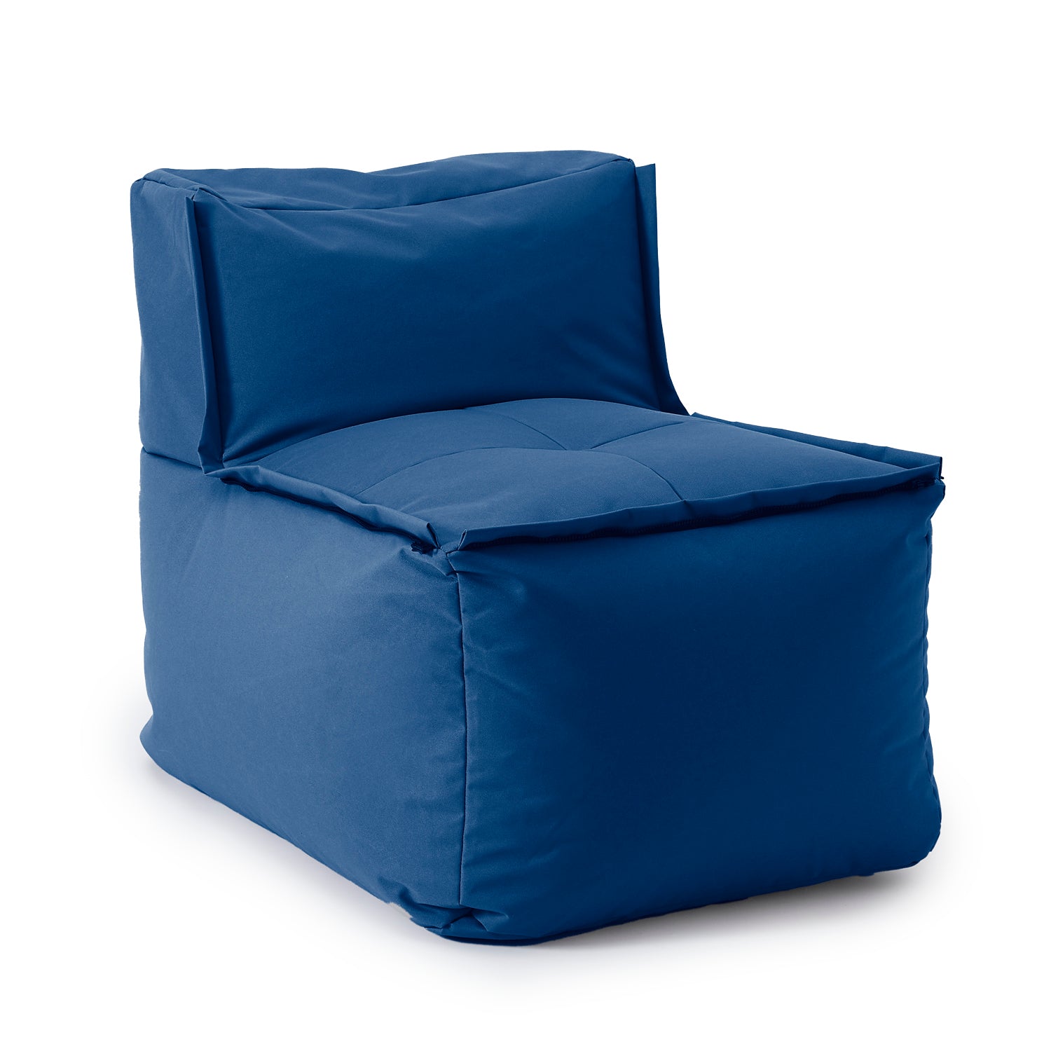 LUMALAND Indoor & Outdoor Mittelteil in Navyblau aus der Reihe Modulares System vor weißem Hintergrund.