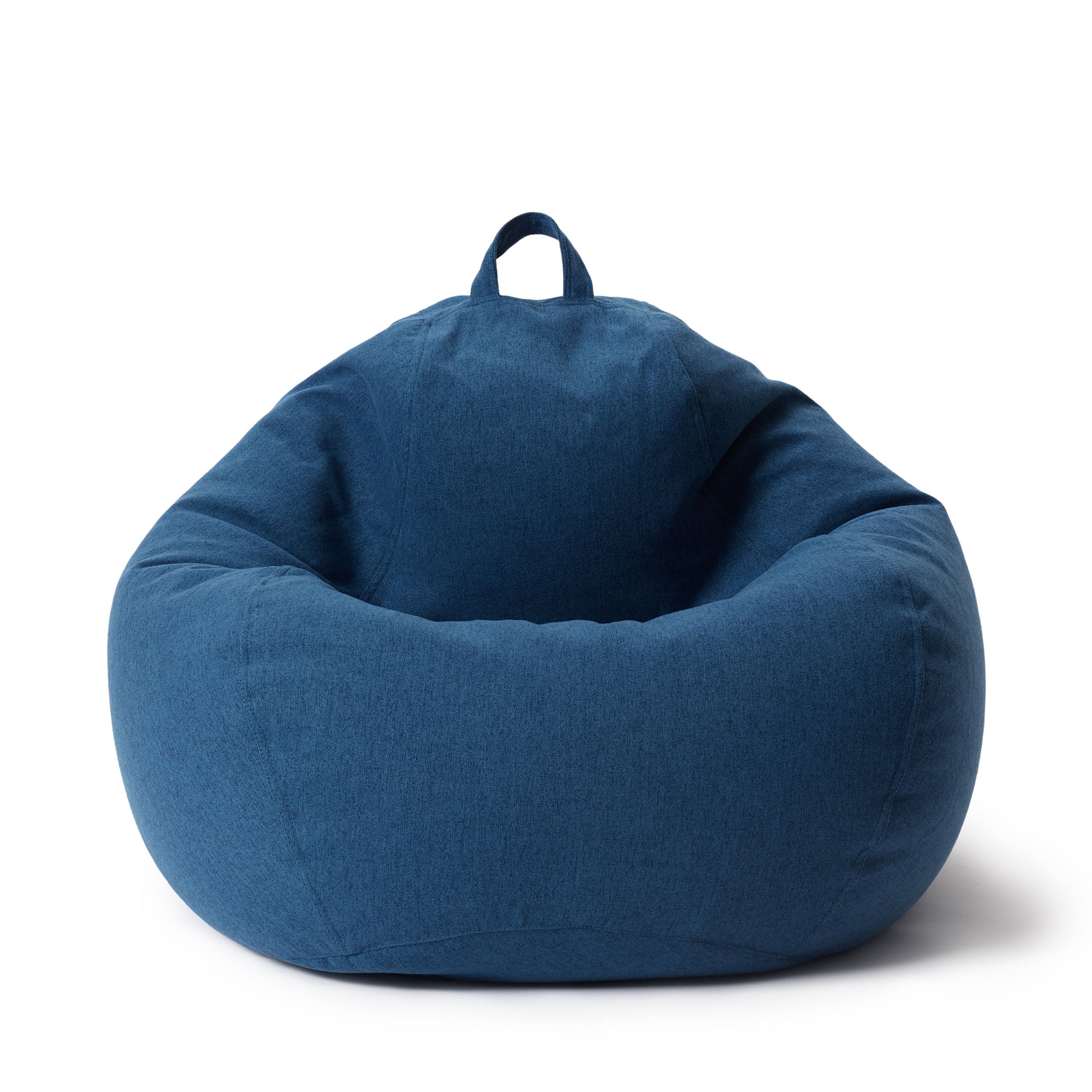 LUMALAND Sitzsack aus der Comfort Line mit 250 L Volumen in Dunkelblau vor weißem Hintergrund.