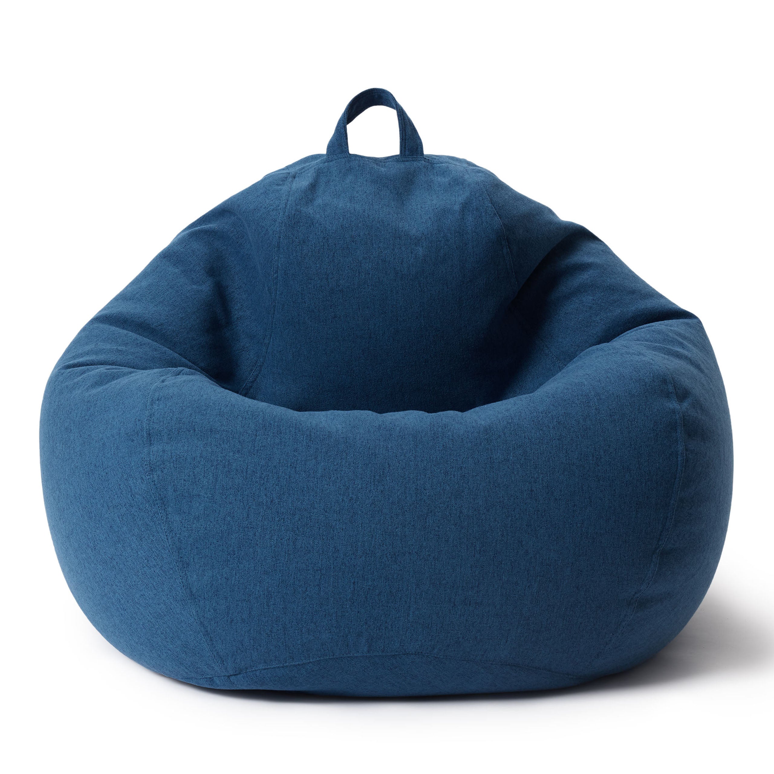LUMALAND Sitzsack aus der Comfort Line mit 315 L Volumen in Dunkelblau vor weißem Hintergrund.