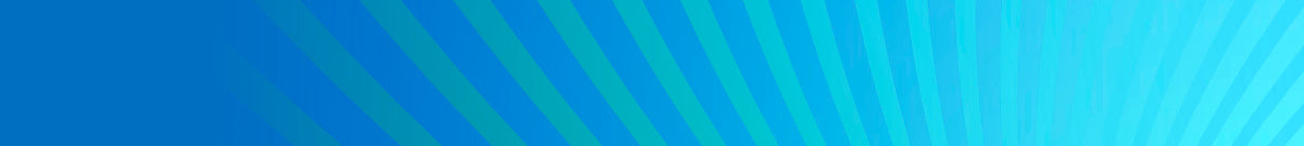 Diagonal verlaufende türkise und blaue Streifen auf einem Farbverlauf-Hintergrund in einem rechteckigen Format.