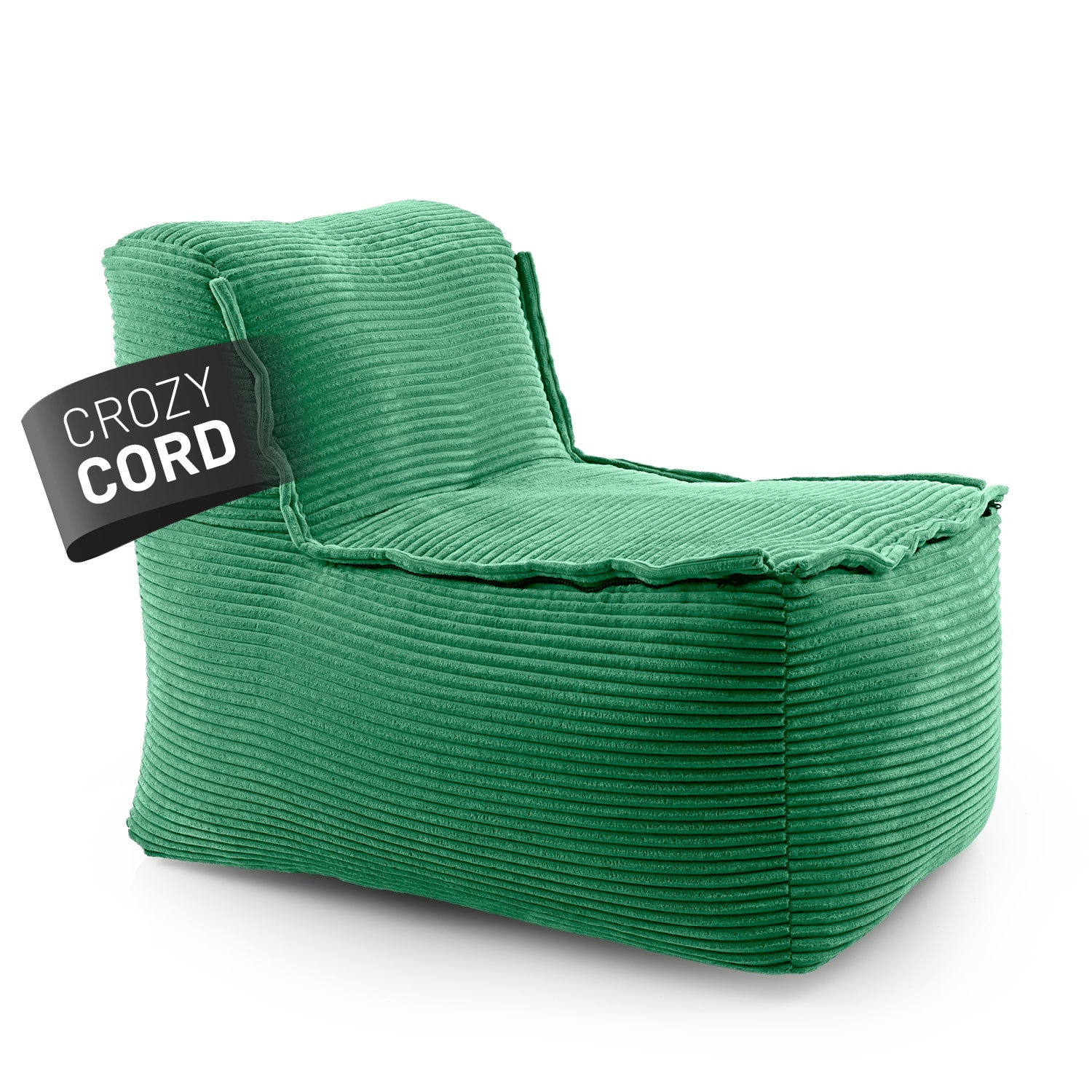 LUMALAND Mittelteil vom Modularen System aus der CORD-Reihe in Dunkelgrün vor weißem Hintergrund.