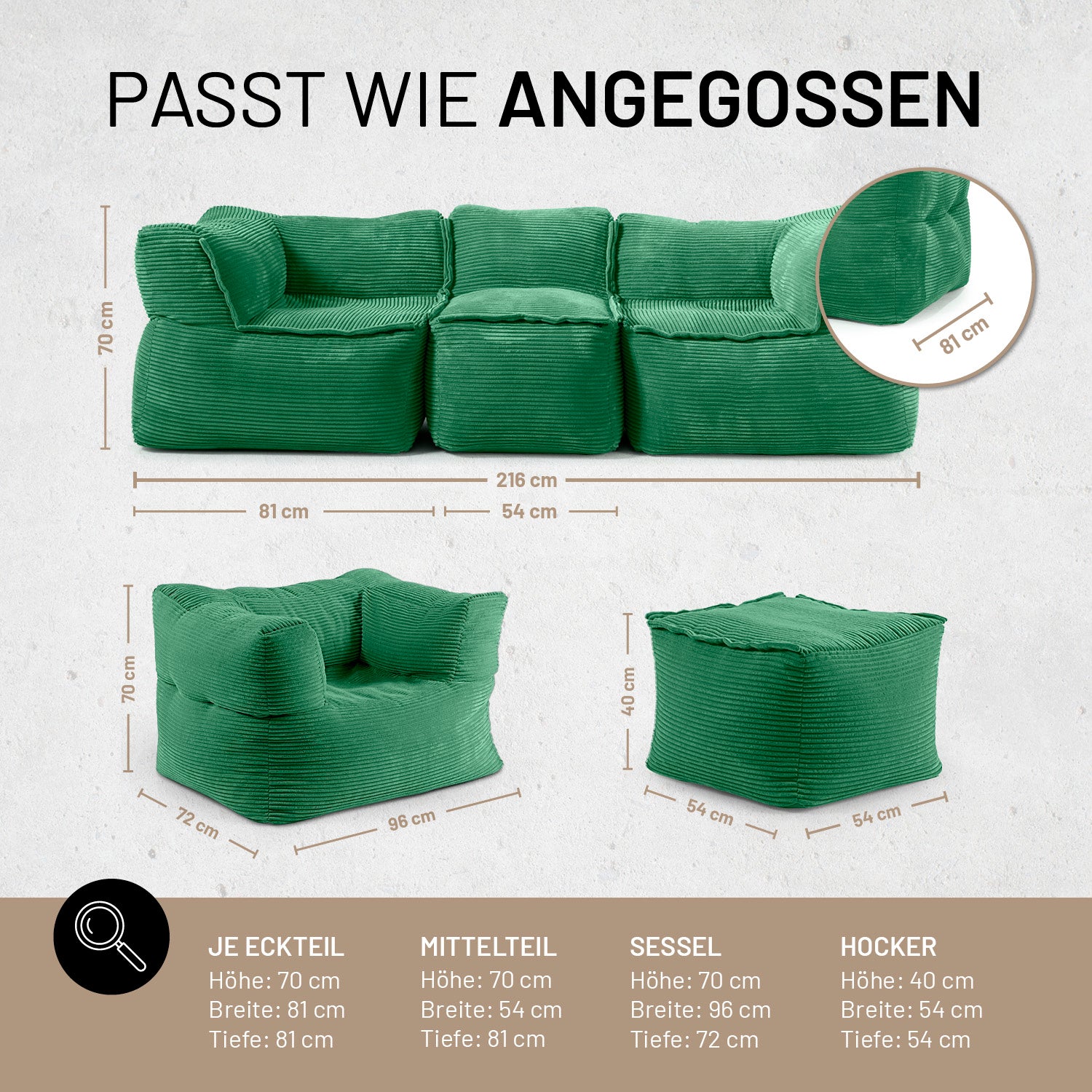 Modulares System CORD - Basic Set (5-tlg.)