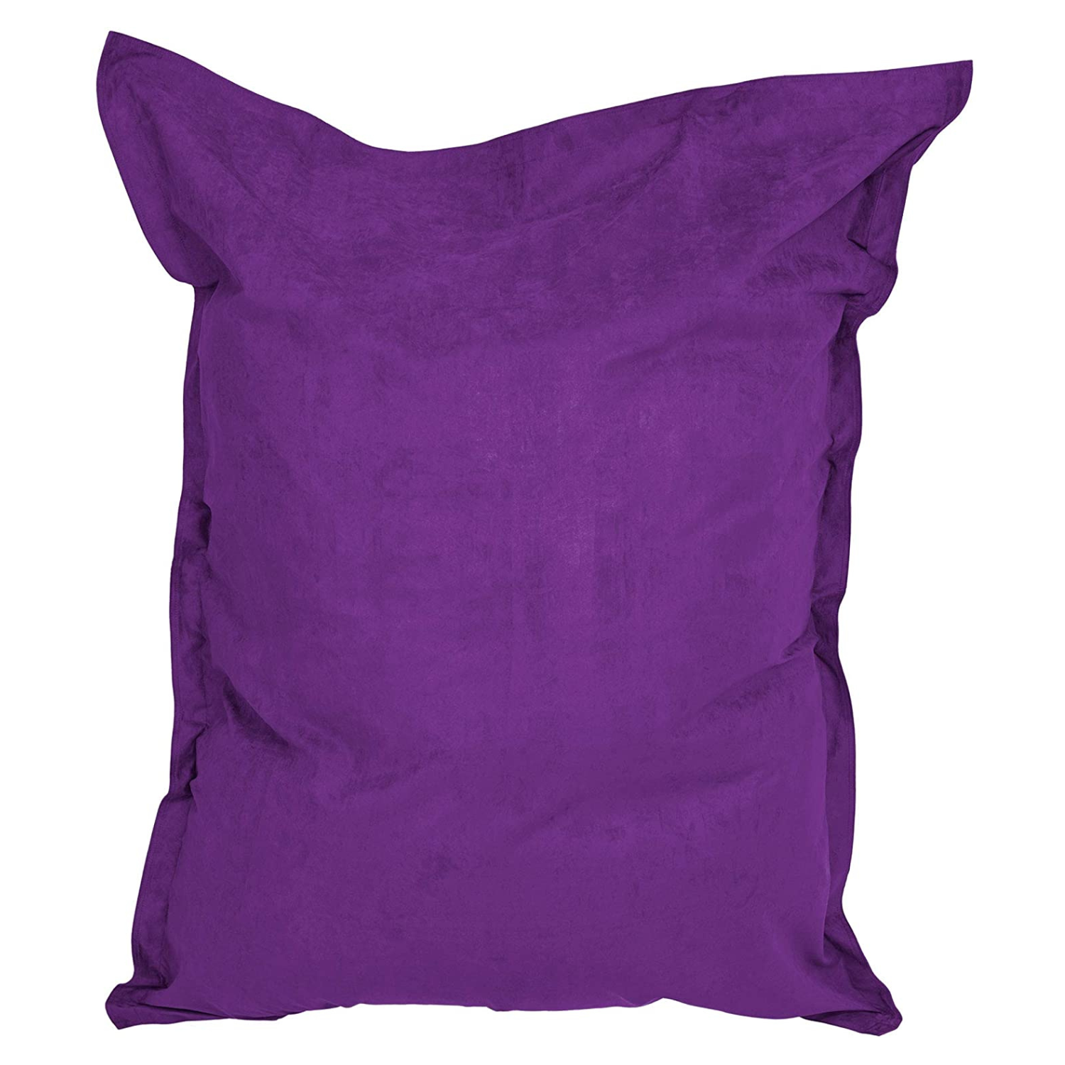 Lila XXL Microvelours Riesensitzsack vor weißem Hintergrund.