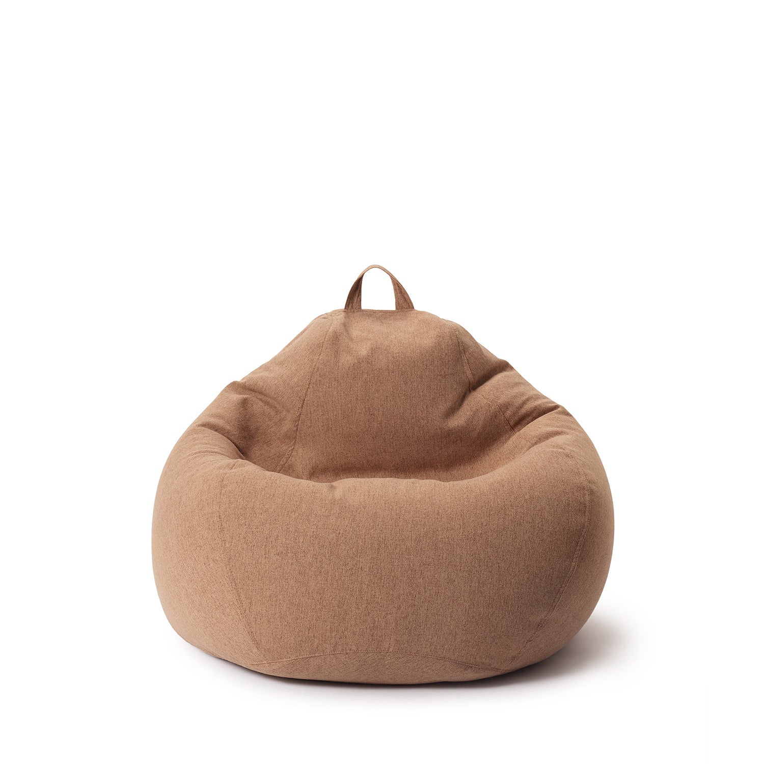 LUMALAND Sitzsack aus der Comfort Line mit 120 L Volumen in Braun vor weißem Hintergrund.