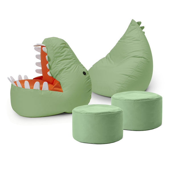 Kindersitzsack-Set "Dino" (4-tlg.)