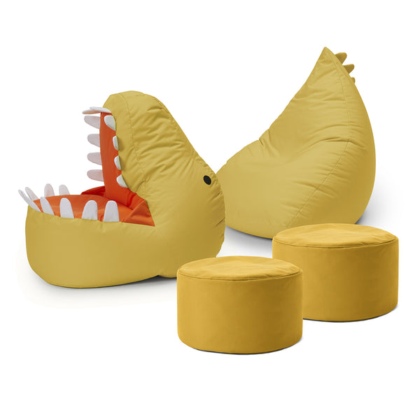Kindersitzsack-Set "Dino" (4-tlg.)