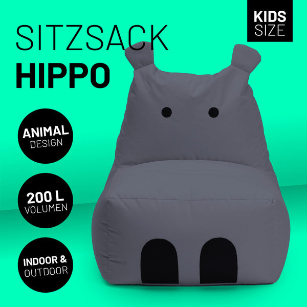 Kindersitzsack Hippo