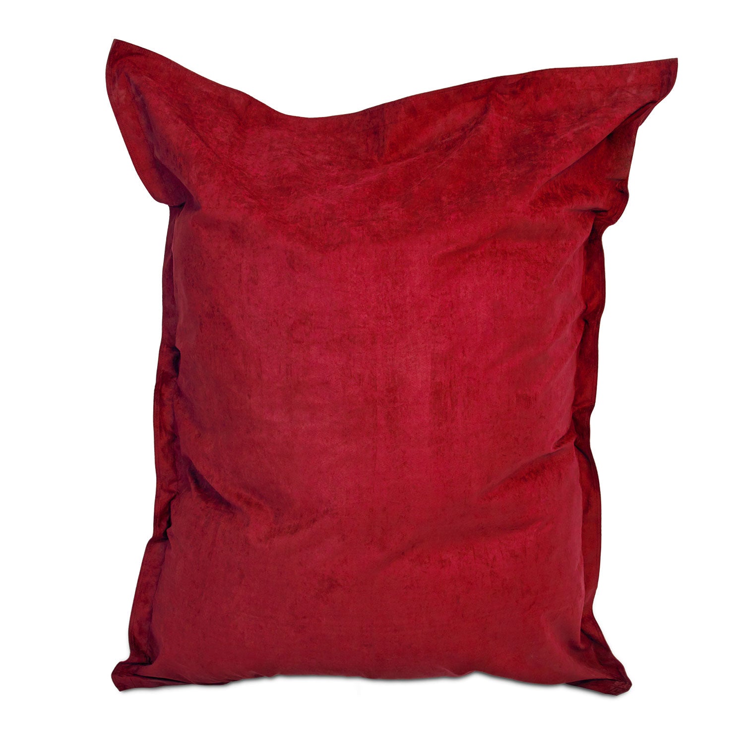 LUMALAND XXL Sitzsack Microvelour in Rot vor weißem Hintergrund.