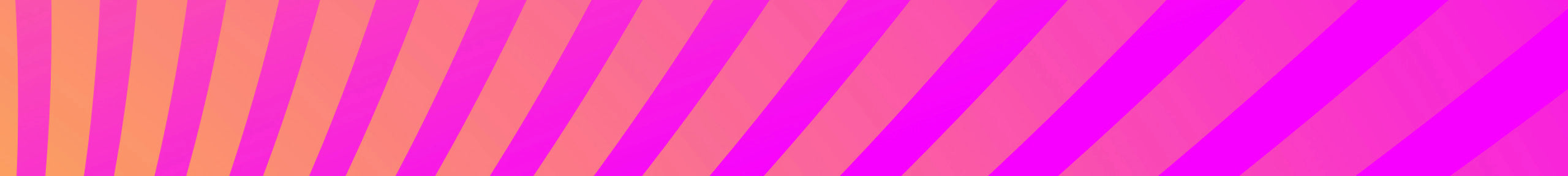 Diagonal verlaufende pinke und orange Streifen auf einem Farbverlauf-Hintergrund in einem rechteckigen Format.