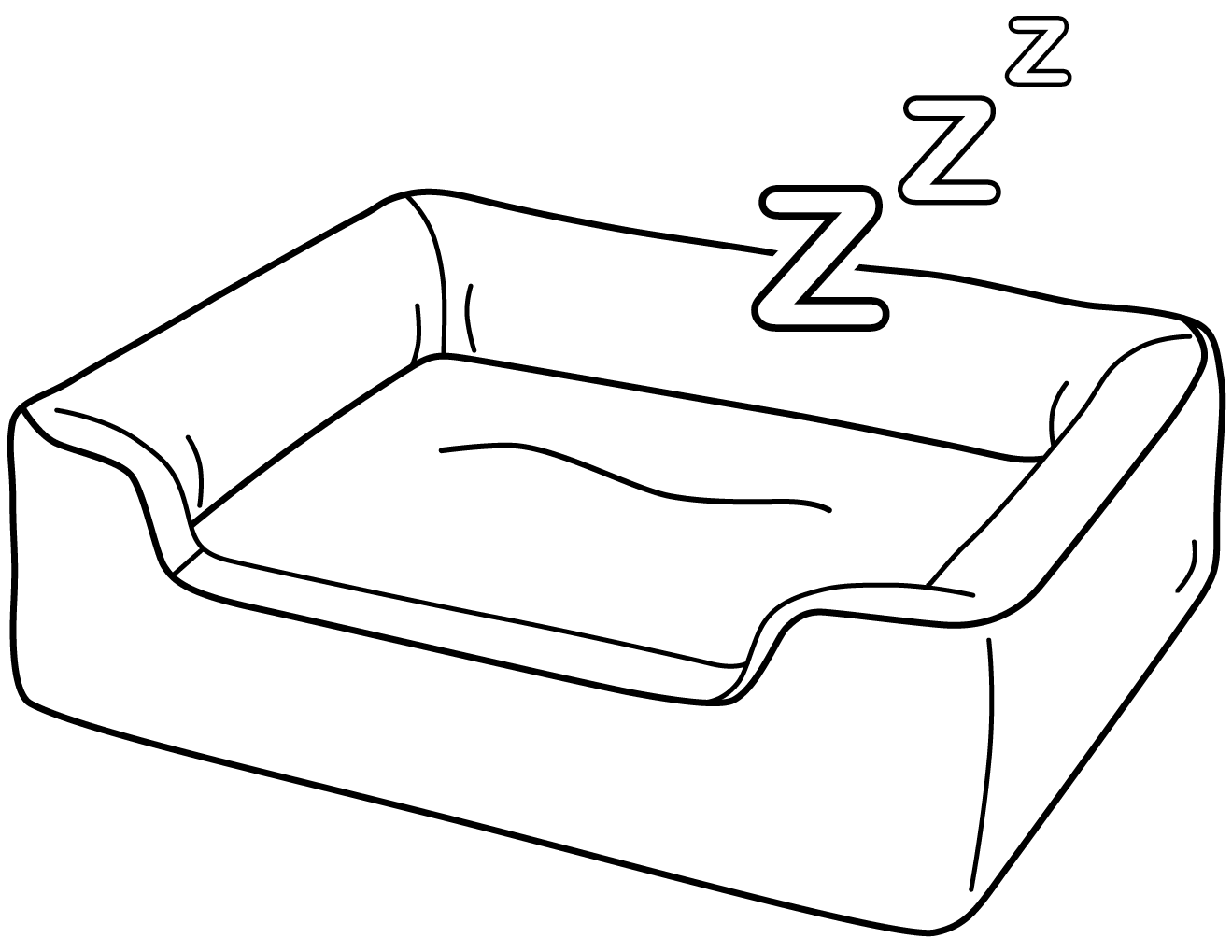 Strichzeichnung/Icon der LUMALAND Katzenbetten und Hundebetten.