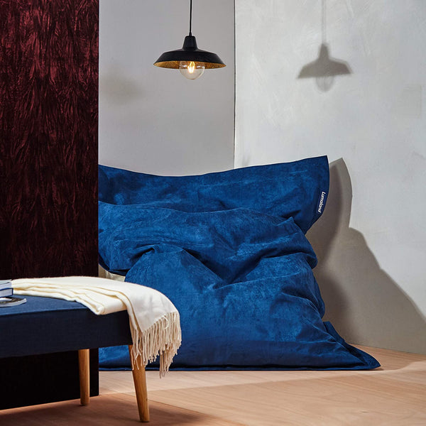 XXL Microvelours Sitzsack Dunkelblau | Lumaland Sitzsack