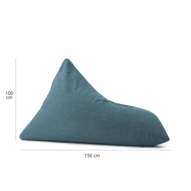 Sitzsack Dreieckig 2 in 1 Interior Line Aquamarin | Lumaland Sitzsack