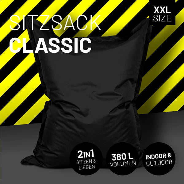 XXL Sitzsack Schwarz | Lumaland Sitzsack