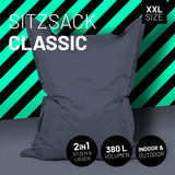 XXL Sitzsack Stahlgrau | Lumaland Sitzsack