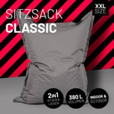 XXL Sitzsack Grau | Lumaland Sitzsack
