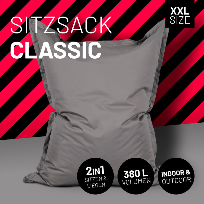 XXL Sitzsack Grau | Lumaland Sitzsack