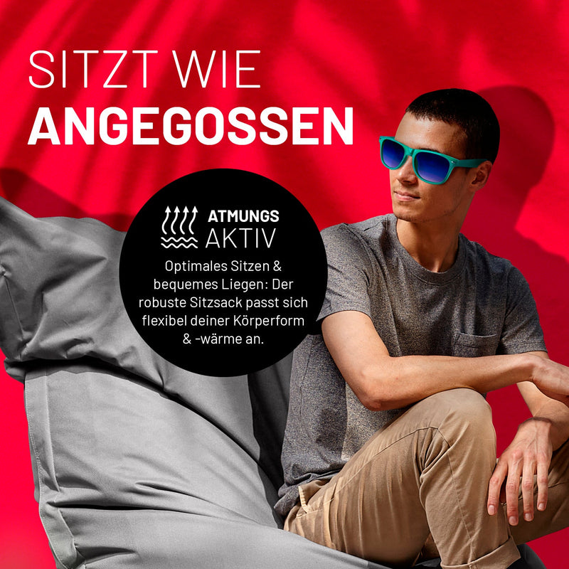 XXL Sitzsack Grau | Lumaland Sitzsack