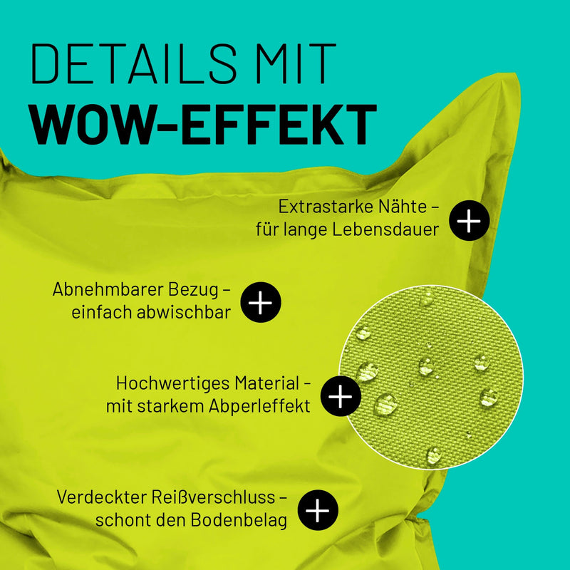 XXL Sitzsack Apfelgrün | Lumaland Sitzsack