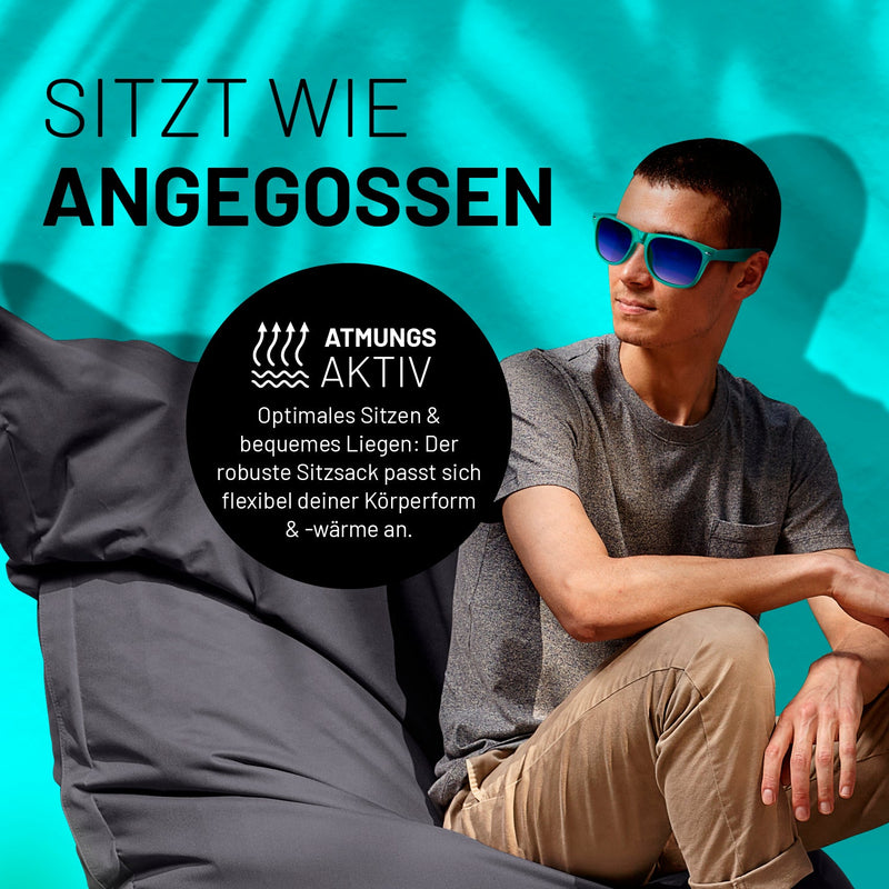 XXL Sitzsack Anthrazit | Lumaland Sitzsack