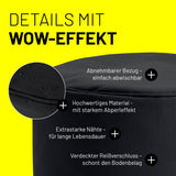 Pouf Sitzhocker Schwarz | Lumaland Sitzsack