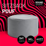 Pouf Sitzhocker Grau | Lumaland Sitzsack