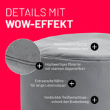 Pouf Sitzhocker Grau | Lumaland Sitzsack
