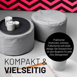 Pouf Sitzhocker Grau | Lumaland Sitzsack