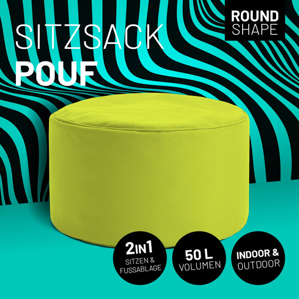 Pouf Sitzhocker Apfelgrün | Lumaland Sitzsack