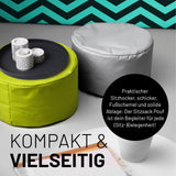 Pouf Sitzhocker Apfelgrün | Lumaland Sitzsack