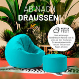 Pouf Sitzhocker Aquamarin | Lumaland Sitzsack