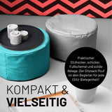 Pouf Sitzhocker Aquamarin | Lumaland Sitzsack