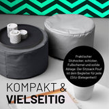 Pouf Sitzhocker Stahlgrau | Lumaland Sitzsack