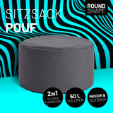 Pouf Sitzhocker Anthrazit | Lumaland Sitzsack