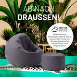 Pouf Sitzhocker Anthrazit | Lumaland Sitzsack