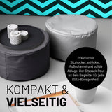 Pouf Sitzhocker Anthrazit | Lumaland Sitzsack