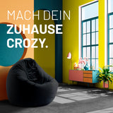 Runder Sitzsack 2 in 1 Schwarz | Lumaland Sitzsack