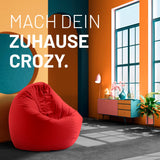 Runder Sitzsack 2 in 1 Rot | Lumaland Sitzsack