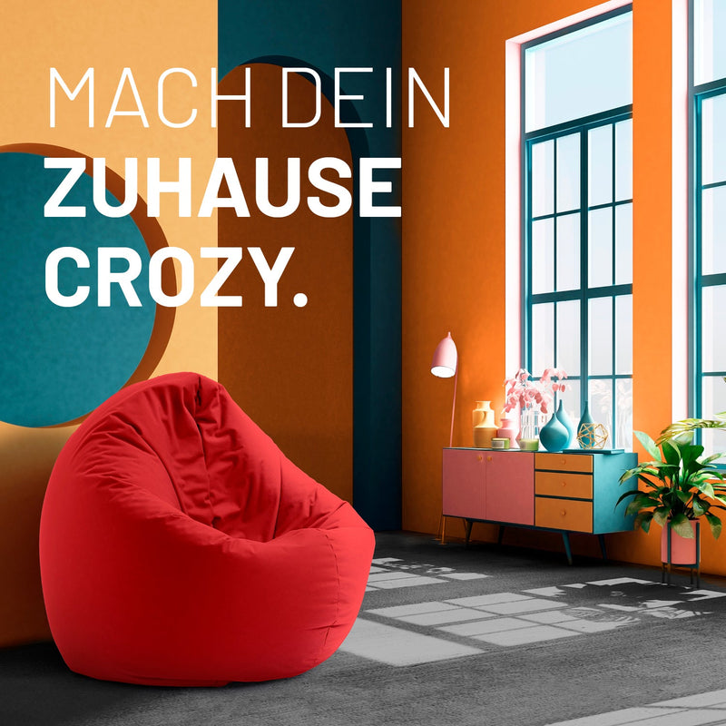 Runder Sitzsack 2 in 1 Rot | Lumaland Sitzsack