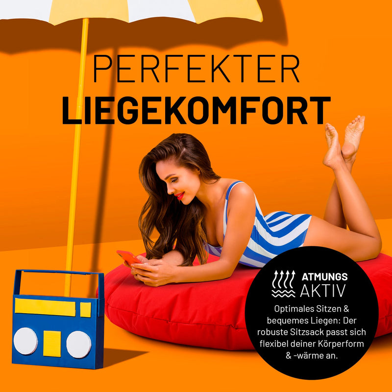 Runder Sitzsack 2 in 1 Rot | Lumaland Sitzsack