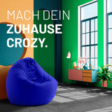 Runder Sitzsack 2 in 1 Royalblau | Lumaland Sitzsack