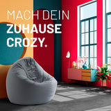 Runder Sitzsack 2 in 1 Grau | Lumaland Sitzsack