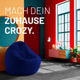 Runder Sitzsack 2 in 1 Dunkelblau | Lumaland Sitzsack